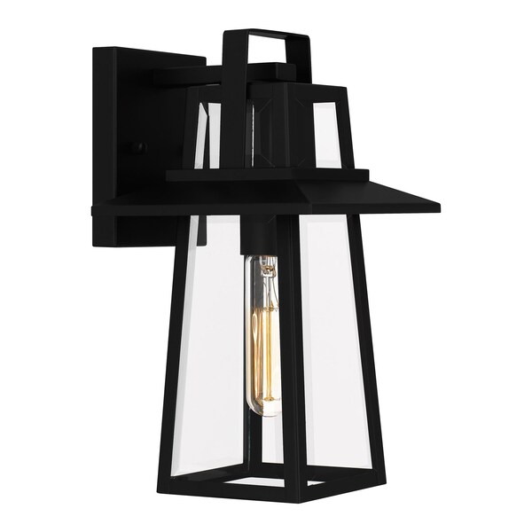 Quoizel Devonport 1-Light Matte Black Outdoor Wall Lantern DEV8407MBK - main